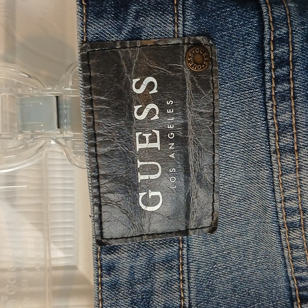 Guess Denim Blue Jeans Distressed Details. Medium Rise Skinny Scotch Fit 29×30 - Picture 7 of 11